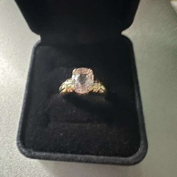 Solid 14K Pink Kunzite Ring - Picture 2 of 9